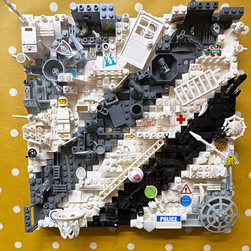 Lego brick mosaic wall - wall, art