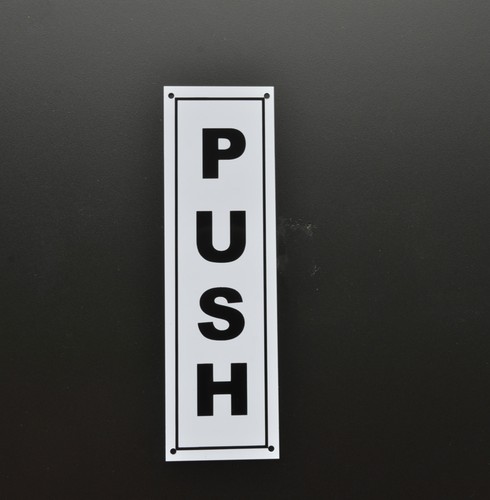 Push door sign - or,