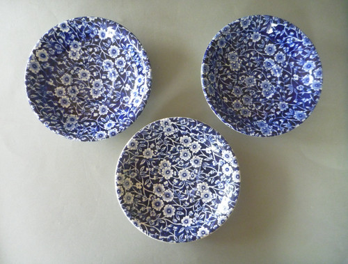 Burleigh blue calico saucer - burleigh,