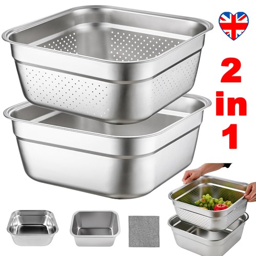 Stainless steel dish - 2-in-1,