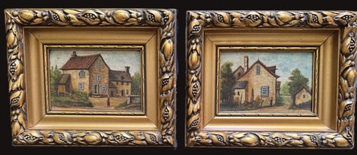 Pair small antique 19thc - antique, dutch