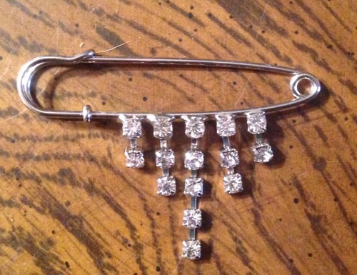 Rhinestone stock tie - stock,