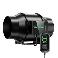 VIVOSUN AeroZesh Inline EC Fan 4"/6"/8" + E12 Smart Controller Grow Tent