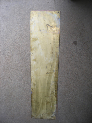 Reclaimed solid brass door