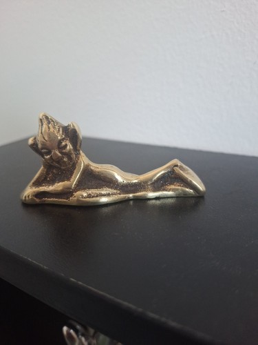 Vintage solid brass reclining - solid,