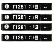 4x T1281 Black Ink Cartridge
