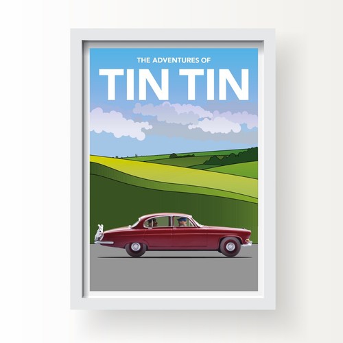 Tintin art print - tintin,