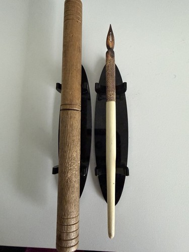 Vintage wooden dip pen holder - dip,