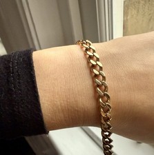17.34g 9Ct Solid gold Curb Bracelet 8 Inches