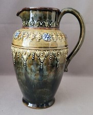 ROYAL DOULTON LAMBETH STONEWARE JUG SIGNED BY LILY PARTINGTON C1906