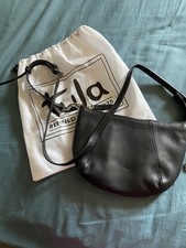 tula black leather shoulder bag
