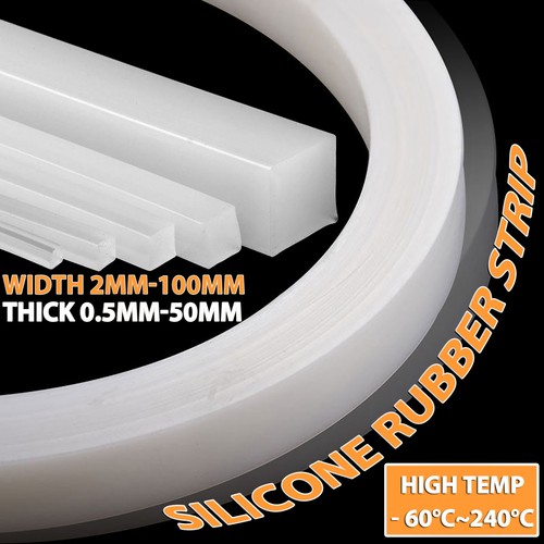 Silicone rubber strip white - silicone,