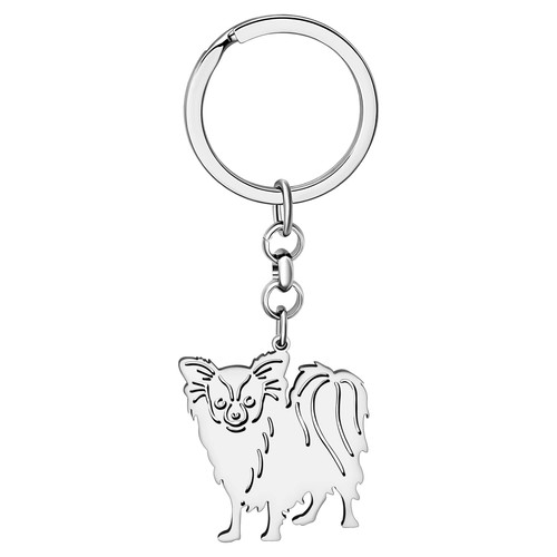 Stainless steel papillon - papillon, dog