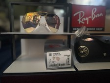 Ray-Ban Classic Aviator, 58mm Gold Frame, Pink/Gold Folding