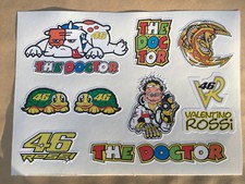 THE DOCTOR 46 VALENTINO ROSSI.  9 Stickers on an A5 Sheet