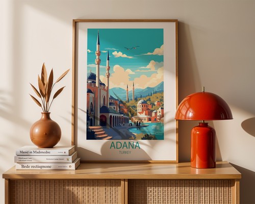 Adana turkey travel print - adana,
