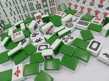 44mm Chinese Mahjong Game Set Tiles Mah Jong English Characters Games
