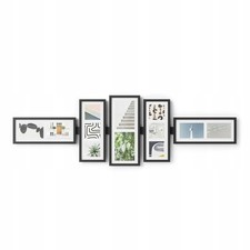 Set of 5 Picture Frames Walnut