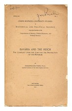 Mattern, Johannes; Bavaria (Germany) Bavaria and Reich 1923 First Edition Pa