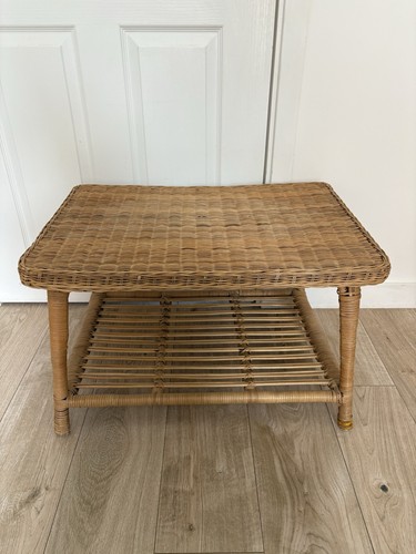 Vintage wicker rattan coffee - vintage,