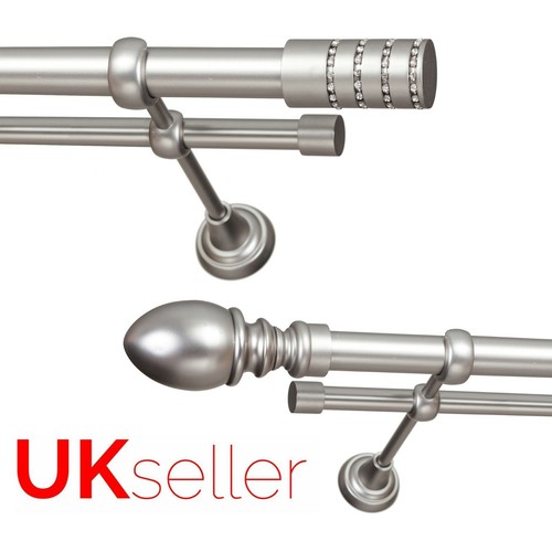Metal double curtain - double, pole