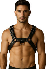 Men's Black Real Leather