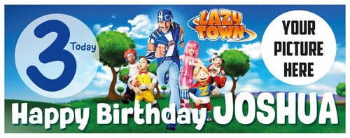 Lazytown party banner - lazytown,