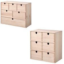 MOPPE mini chest of drawers pine compact storage organiser unit