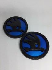 Skoda 2 x 80mm Gloss Black &