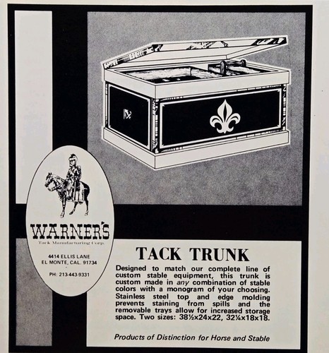 Warner tack trunk monte - warner's,