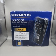 Olympus DS-3500 Digital Voice Recorder Windows Compatible Black Dictaphone