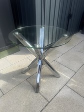 Round Glass Coffee Table with