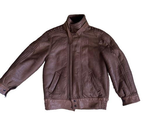 Vintage 80s brown shearling - brown,