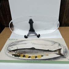 Kosta Boda Paul Hoff Goran Warff Sea Food Marina Party Glass Fish Dish Platter