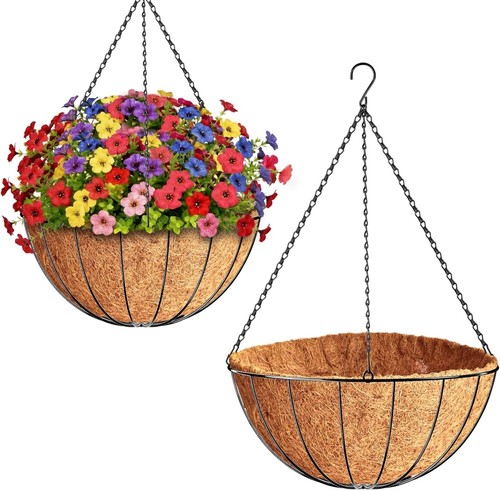 Round hanging basket liner - hanging,