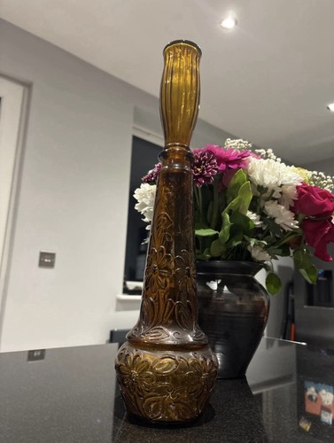 Retro vintage amber art glass - retro,