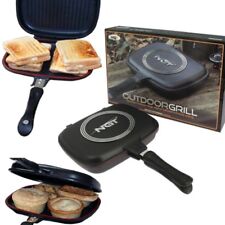 NGT Double Grill Pan Outdoor Grilla Connect 2 Pans Carp Fishing Cooking Camping