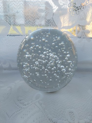 Large heavy clear art - large,, glass