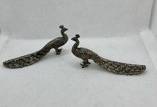 Vintage Pewter Metal Peacock