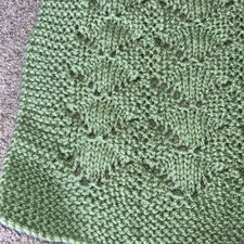 Green Baby Blanket/Shawl Hand Knitted Approx 120cm Square New