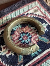 Antique West African Bronze Brass Currency Bangle Bracelet Manilla Heavy