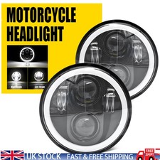 Universal 5.75 inch Motorcycle Headlight Halo DRL LED Turn Signal Light for Jeep