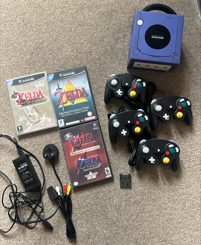 Gamecube console all wires - gamecube, console,