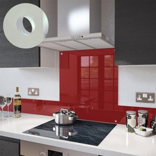 Glass Splashbacks Deep Red and
