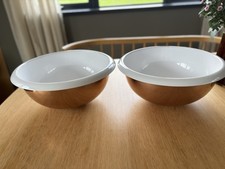 BNIB 2 x Chadder & Co Copper /Enamel Bathroom Counter Top Basins 36cm Diameter