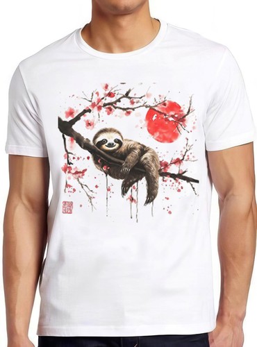 Sloth red sun sakura japanese - red,