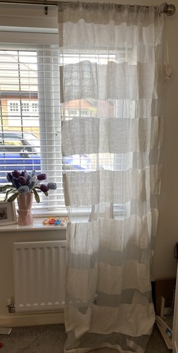 Voile linen look horizontal - linen,