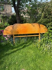 Antique art deco Birdseye maple double headboard bed head