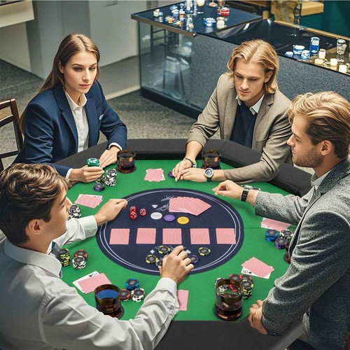 Foldable poker table for - table,