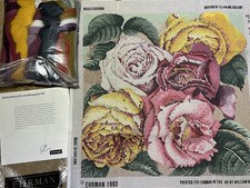 Rare Ehrman Tapestry Needlepoint Kit - Roses Cushion by Elian McCready